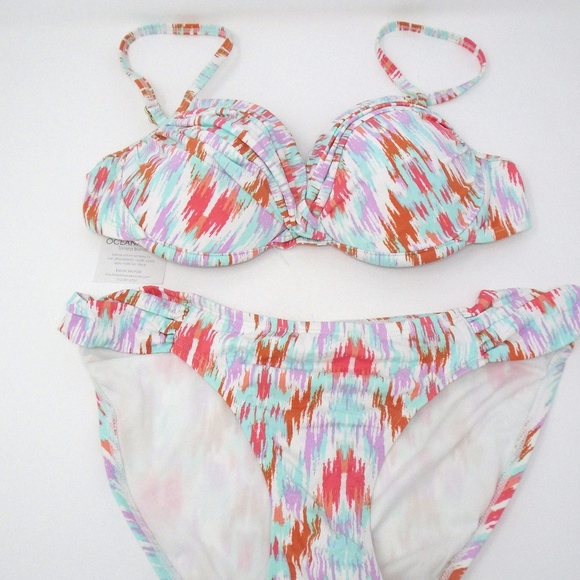 OCEANFRONT MULTI COLOR BIKINI SZ MED - Picture 4 of 4